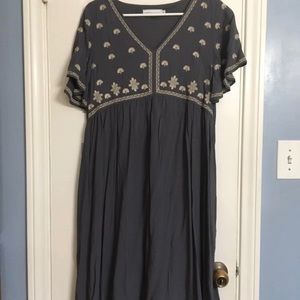 Embroidered Midi Dress Size S. Runs larger